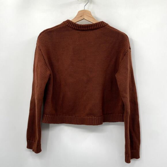 Sezane Chocolate brown Titouan Chunky Knit Cardigan - Picture 4 of 5